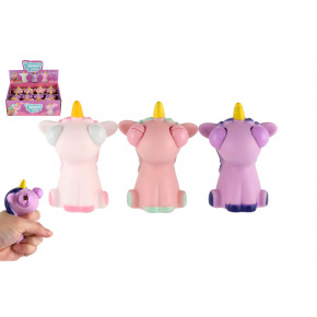 Teddies Unicorn guma antystresowa dla kota 9cm 3 kolory 12szt w pudełku