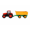 Teddies Traktor Zetor RC s valníkom plast 42cm 2,4GHz dobíjací pack + batéria so zvukom v krabici