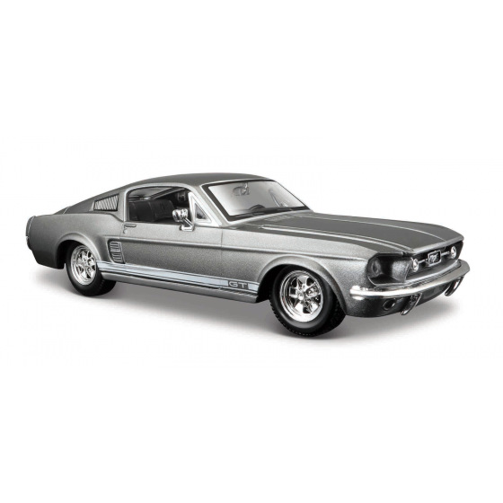 Maisto - 1967 Ford Mustang GT, metal šedý, 1:24