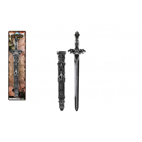 Teddies Miecz rycerski z pochwa plastikowy 50cm na karcie 14,5x58cm