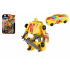 Teddies Transformer auto/robot plast 14cm žlutý na kartě 17x26x6cm