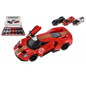 Teddies Auto Kinsmart Ford GT 1:38 metal/plastik 12,5cm 3 kolory na napęd zwrotny