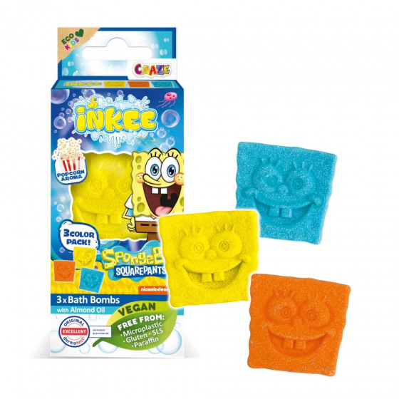 Amenity AB INKEE - Mini pack šumivá bomba - Sponge Bob