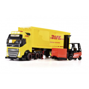 Dickie DHL nákladní auto Volvo FH 16 s vysokozdvižným vozíkem 35 cm