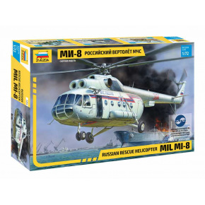 Zvezda Model Kit vrtulník 7254 - MIL Mi-8 Rescue Helicopter (1:72)