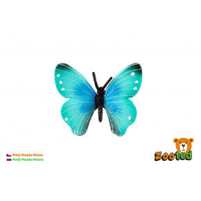 ZOOted Motýl tropický Morpho Helena zooted plast 7cm v sáčku