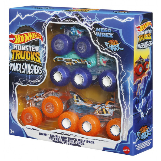 Hot Wheels MONSTER TRUCKS POWER SMASHERS TAHAČ A TRUCK