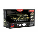 Teddies Tank plast 20cm na setrvačník na baterie se světlem se zvukem v krabici 23x14x11cm