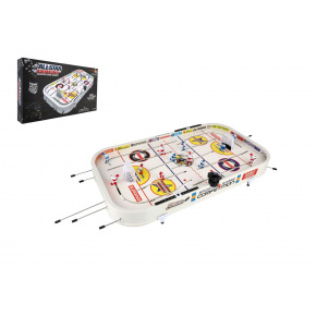 Teddies Hokej společenská hra 90x56cm plast/kov kovová táhla bez počítadla v krabici 98x58x12cm