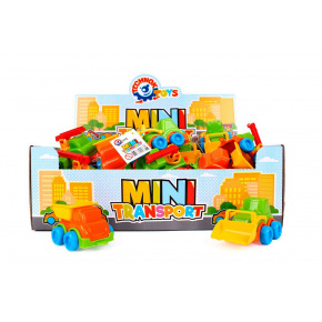 Teddies Dopravní prostředek mini plast 10-12cm na volný chod mix druhů 42ks v boxu