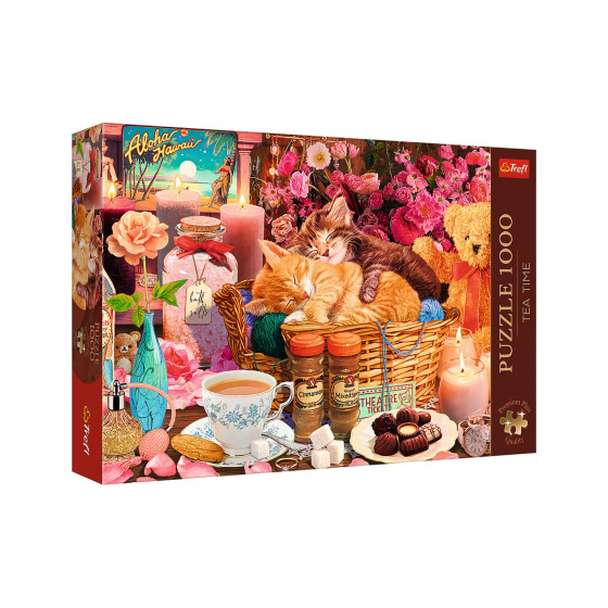 Trefl Puzzle Premium Plus - Tea Time: All the Pretty Things 1000 elementów 68,3x48 cm w pudełku 40x27x6 cm