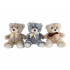 Teddies Medveď s mašľou plyš 24cm 3 farby 0+