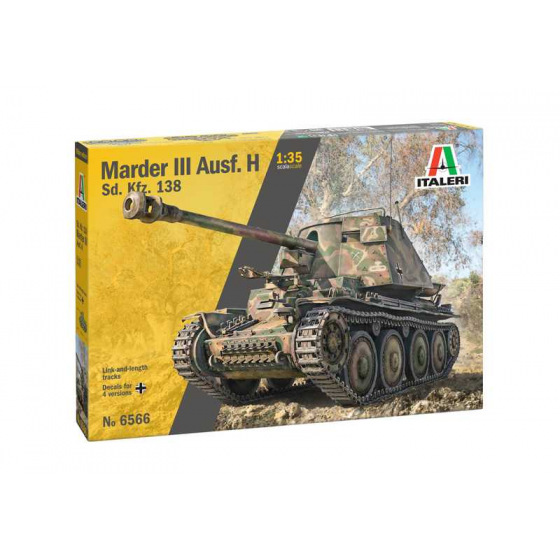 Italeri Model Kit military 6566 - Sd.Kfz 138 Ausf. H Marder III with crew (1:35)