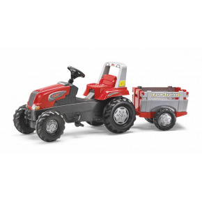 rollytoys Traktor na pedały Rolly Junior RT z przyczepą czerwono-szary