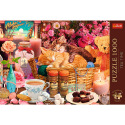 Trefl Puzzle Premium Plus - Tea Time: All the Pretty Things 1000 elementów 68,3x48 cm w pudełku 40x27x6 cm