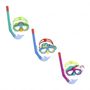 Bestway Zestaw do nurkowania dla dzieci Aquapals (zielony, różowy, niebieski)